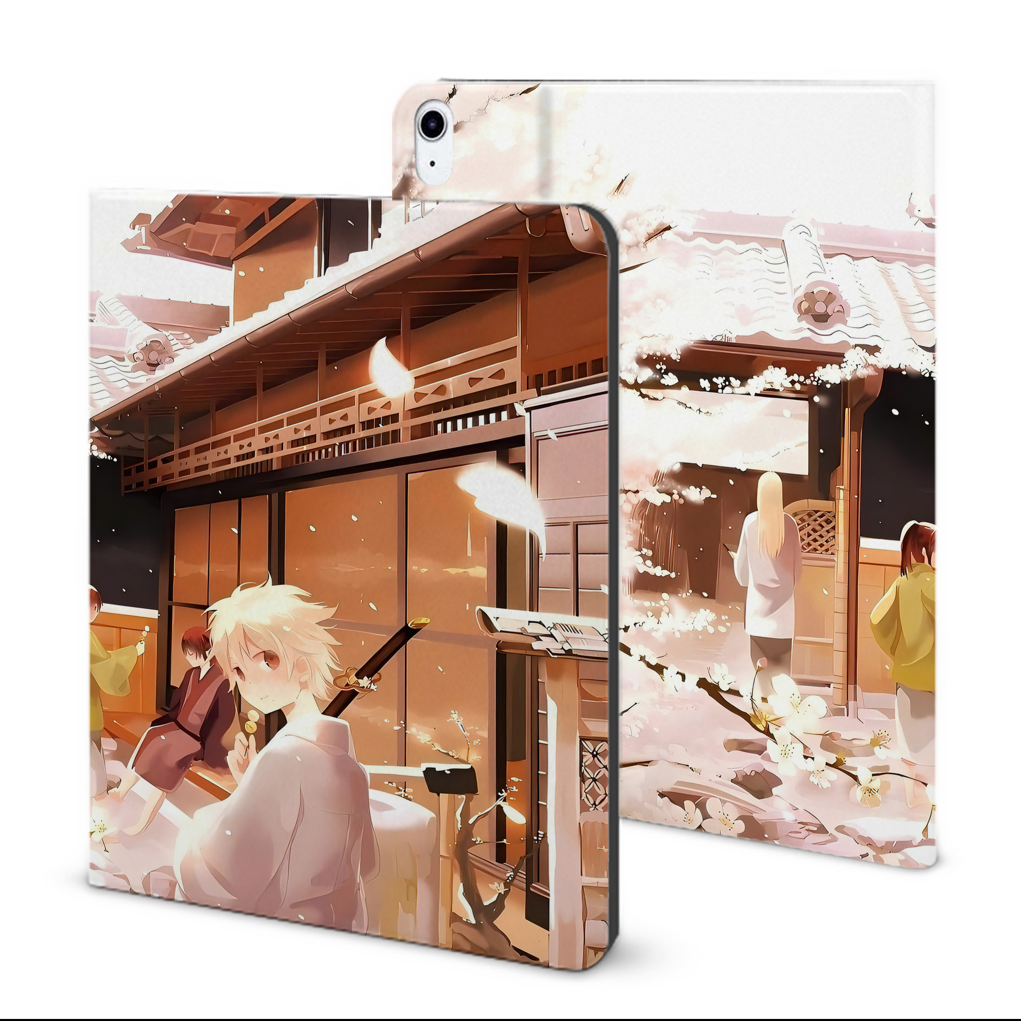 ぎんたま 坂田銀時（さかたぎんとき） 神楽 志村新八（しむら しんぱち） GINTAMA Sakata Gintoki Kagura Shimura Shinpachi IPad ケース ブック型 PUレザー TPU 耐衝撃 軽量 薄型 ペン収納なし 全面保護 IPad 各モデル対応